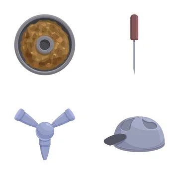 Construction icons set drill bit, nail, wrench, hard hat Illustrazione stock