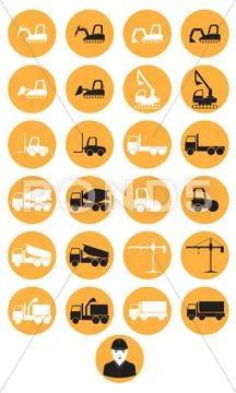 Construction icons set Stock Illustration