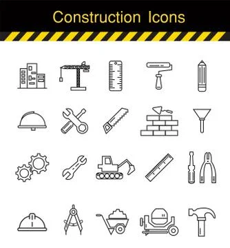 Construction icons set イラスト素材