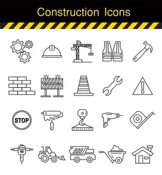 Construction icons set イラスト素材