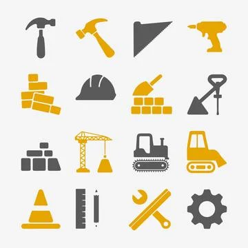 Construction Icons Set. Stock Illustration