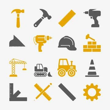 Construction Icons Set. Stock Illustration