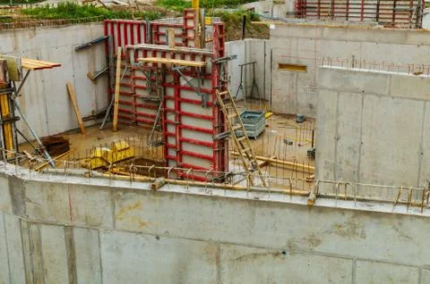 Construction of an industrial building Stock-Fotos