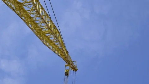 Construction, industrial crane Stock Footage 81132443