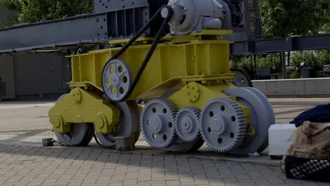 Construction, industrial crane Stock Footage 81132854