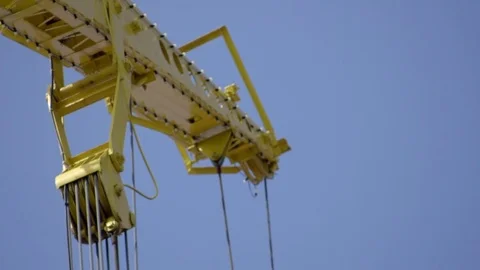 Construction, industrial crane Stock Footage 81132864