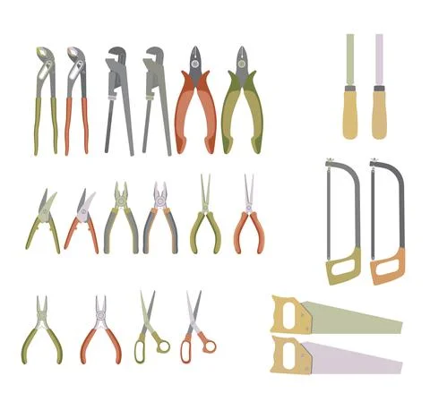 Construction Industrial Tool Set 1 Stock Illustration