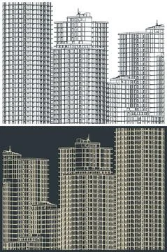 Construction industry illustrations Stock Illustration