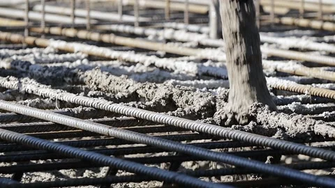 Construction industry worker on a modern construction site -- slow motion Stock-Footage 89919379
