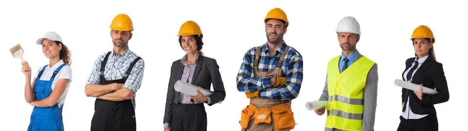 Construction industry workers Stock Photos