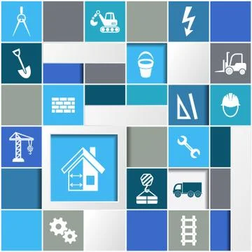 Construction infographic design Stock Illustration