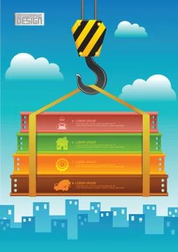Construction infographic Illustrazione stock