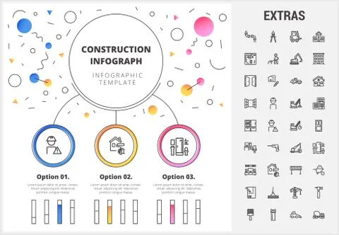 Construction infographic template and elements. Stock Illustration