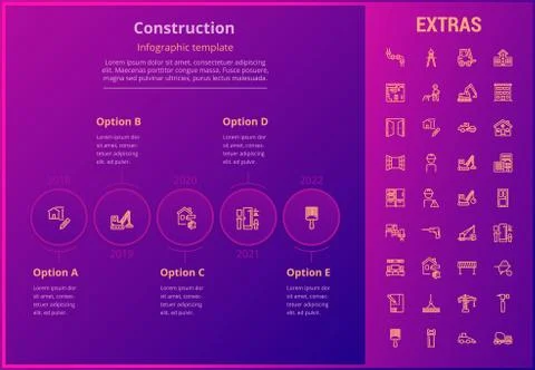 Construction infographic template and elements. Stock Illustration