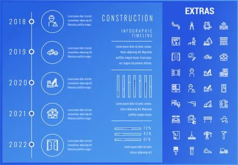Construction infographic template and elements. Stock Illustration