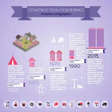 Construction Infographics Illustration Stock Illustration