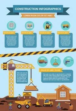 Construction Infographics Set Stock Illustration