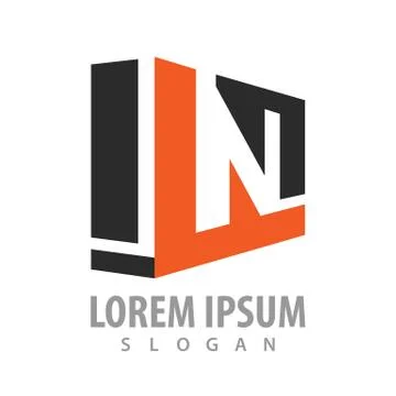 Construction initial letter N logo concept design. Symbol graphic template el Stock Illustration