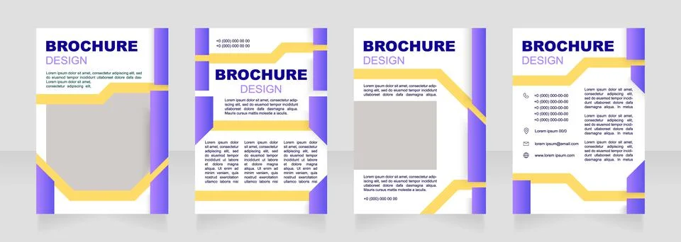 Construction initiation blank brochure design Stock Illustration