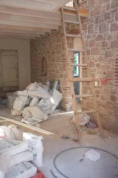 Construction inside a building Stock Photos