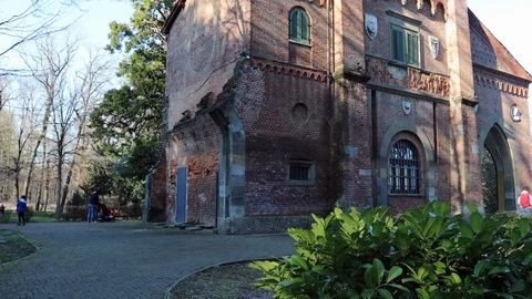 Construction inside the monza park Stock-Footage 125933237