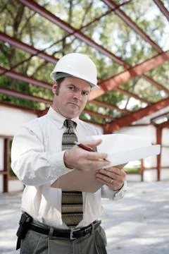 Construction Inspector - Skepticism Stock Photos