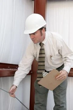 Construction Inspector - Testing Tension Foto stock