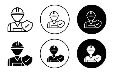 Construction insurance icon 스톡 일러스트