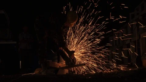 Construction Iron Cut 2 Stock Footage 97905701