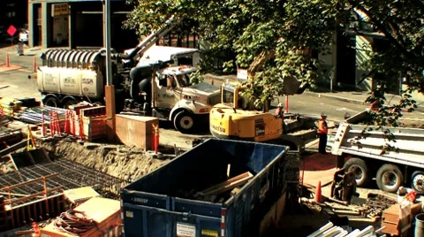 Construction job site Stock Footage 8634038