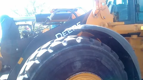 Construction, John Deere, 744L Loader, South Holland IL Video stock 244268437