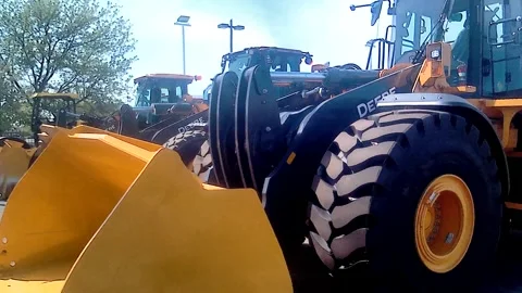 Construction, John Deere, 844P Loader, South Holland IL Vídeo Stock 247185218