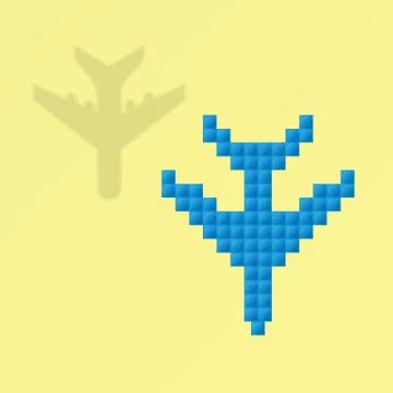 Construction kit plane top view Stock Illustration