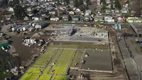 Construction Laborers Working On The Foundation And Structural Of A Stock Footage 170456082