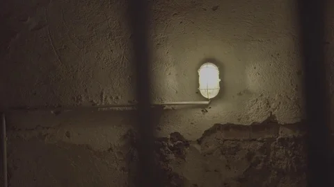 Construction lamp on brittle wall #1 Stock Footage 80279206