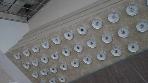 Construction of a large building. Photos