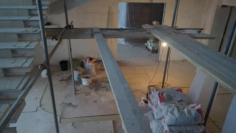 Construction of a large building. Stock-Fotos