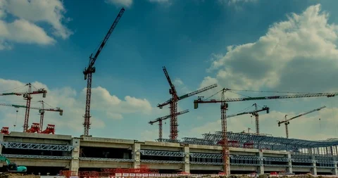 Construction of large projects Time-lapse. Stock Footage 101500277