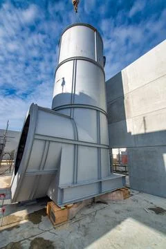 Construction of Large-Scale Chemical Processing Facility Stock Photos