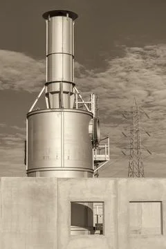 Construction of Large-Scale Chemical Processing Facility Stock Photos