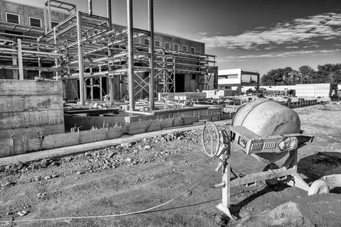 Construction of Large-Scale Chemical Processing Facility Stock Photos