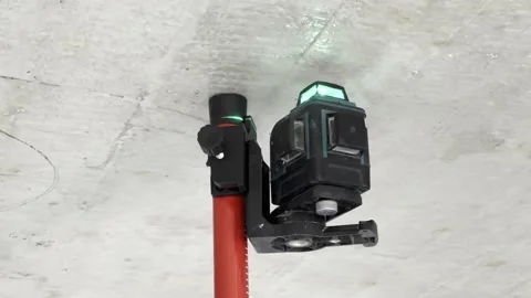 Construction laser level on repair site. Stock Footage 219358347