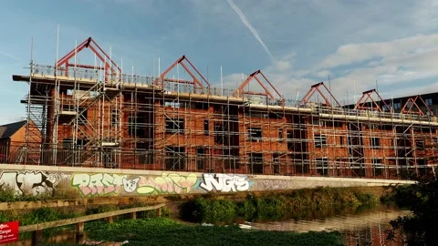 Construction In Leicester City Stock Footage 220841567
