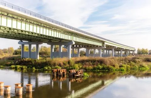Construction of levated road Stock Photos