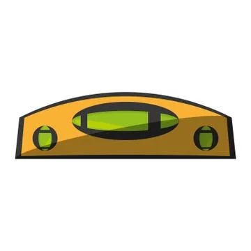 Construction level bubble metal tool shadow Illustrazione stock