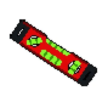 Construction level tool pixel art vector illustration Ilustración de archivo