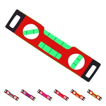 Construction level tool vector cartoon graphic Stock Illustration