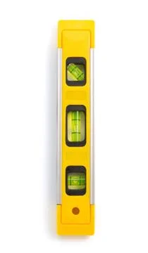 Construction level on white Stock Photos