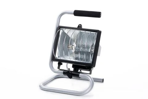 Construction light isolated on white Stock Photos