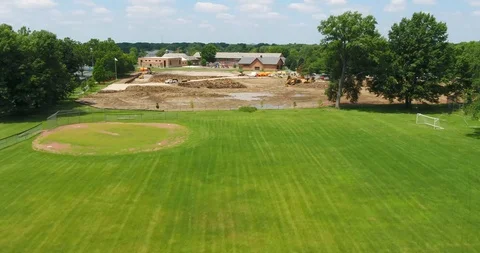Construction at a local park Stock Footage 106879593